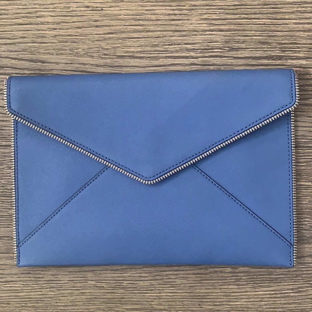 REBECCA MINKOFF LEO LEATHER ENVELOPE CLUTCH